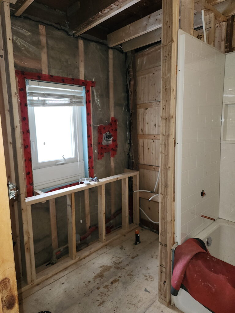 Bathroom Framing and Insulation, Interior Renovation in Quinte West