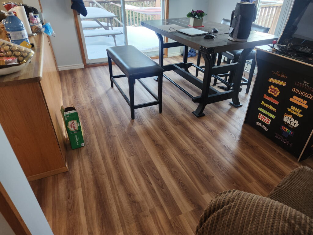 New flooring installation during interior renovation in Trenton